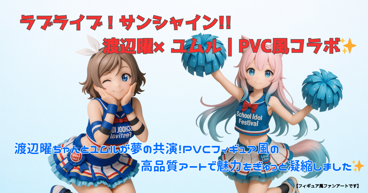 『ラブライブ！サンシャイン!!』渡辺曜×ユムルのPVCフィギュア風コラボ・ブログアイキャッチ画像